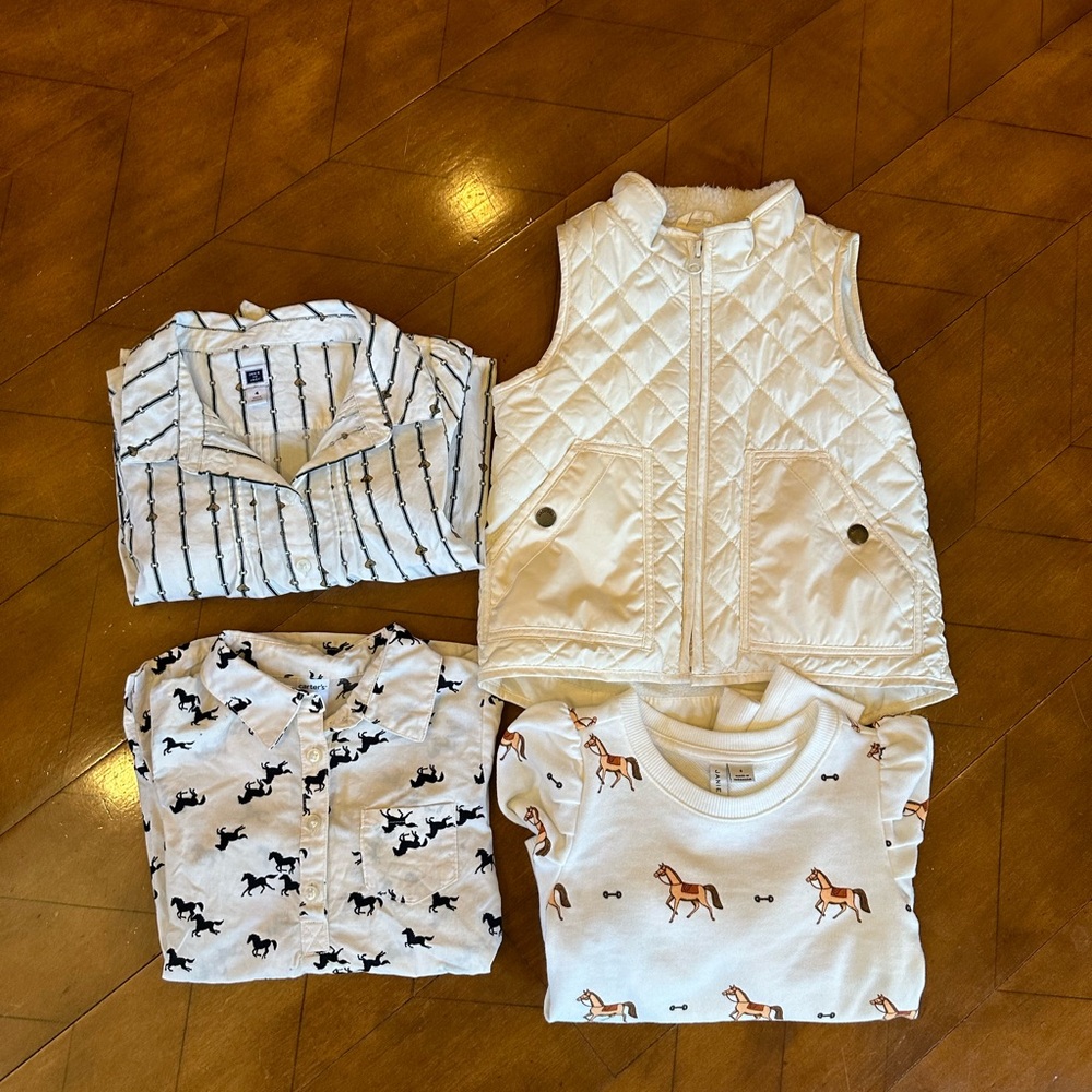 GUC Lot of girls equestrian tops size 4 & 6